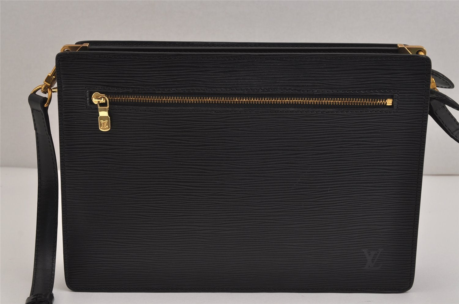 Authentic Louis Vuitton Epi Enghien 2Way Shoulder Clutch Bag M52112 Black 4445J
