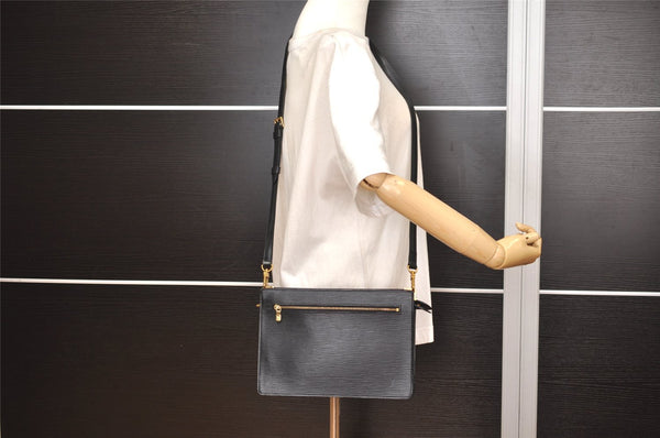 Authentic Louis Vuitton Epi Enghien 2Way Shoulder Clutch Bag M52112 Black 4445J
