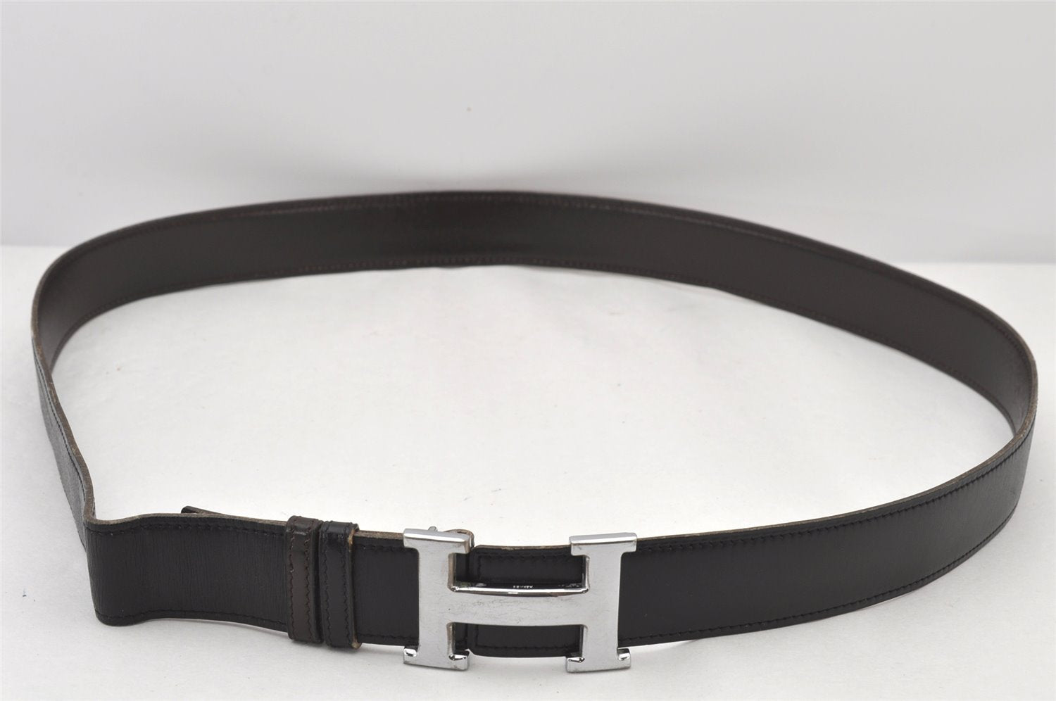 Authentic HERMES Constance Leather Belt Size 101cm 39.8