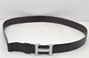 Authentic HERMES Constance Leather Belt Size 101cm 39.8" Black Brown 4445K