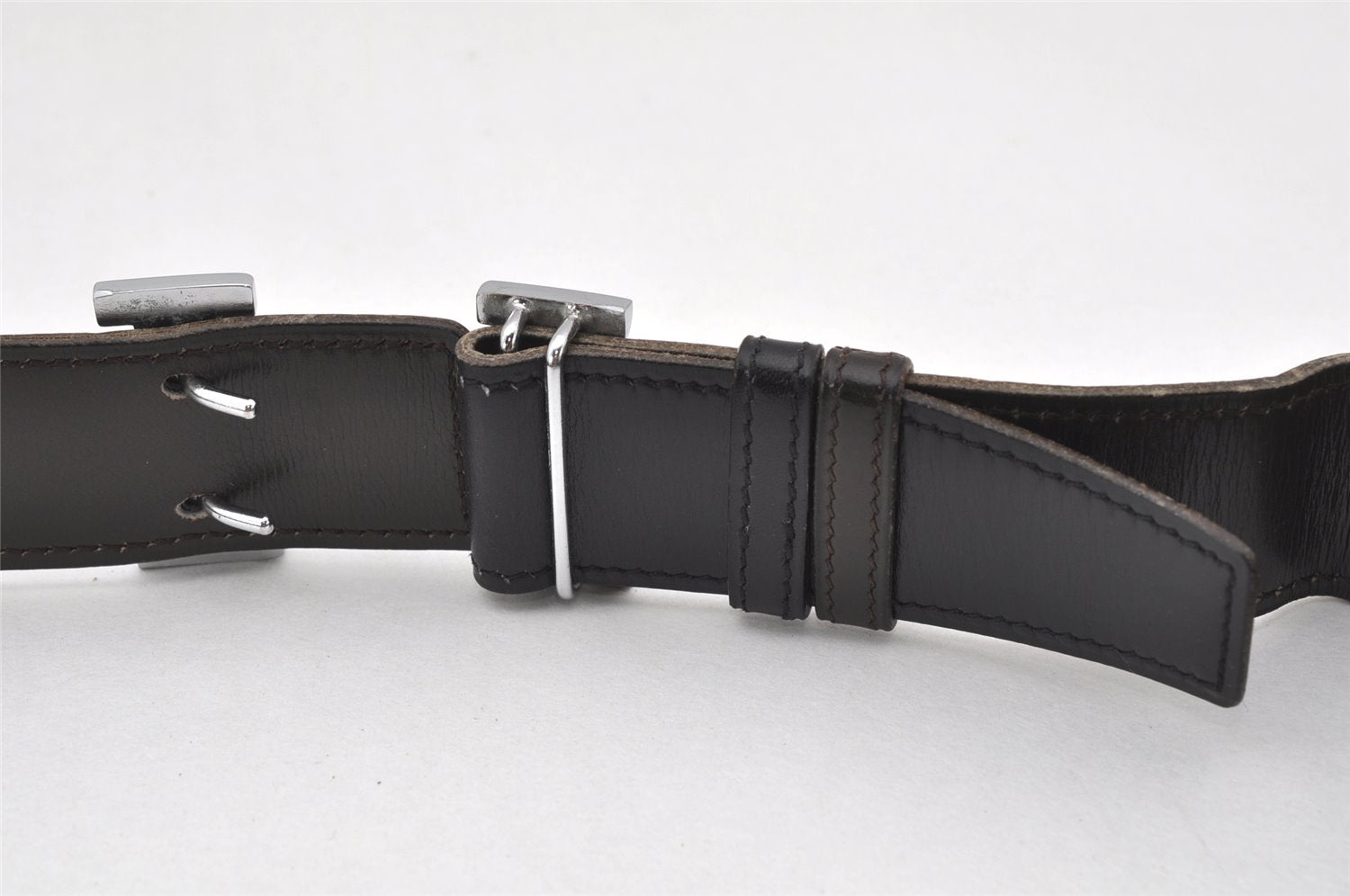 Authentic HERMES Constance Leather Belt Size 101cm 39.8