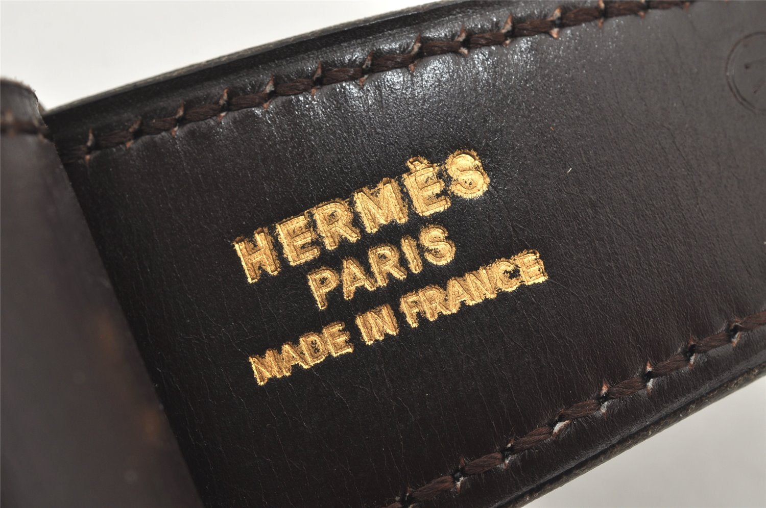 Authentic HERMES Constance Leather Belt Size 101cm 39.8