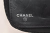 Authentic CHANEL Calf Skin Cambon Line CC Logo Zip Long Wallet Black 4448K