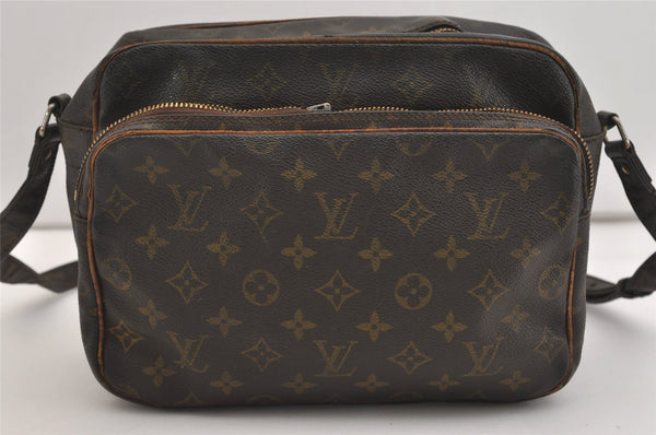 Authentic Louis Vuitton Monogram Nile Shoulder Cross Bag Old Model Junk 4449J