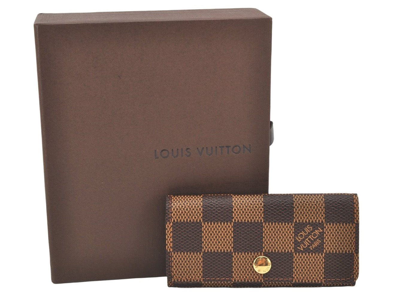 Authentic Louis Vuitton Damier Multicles 4 Key Case Holder N62631 LV Box 4449K