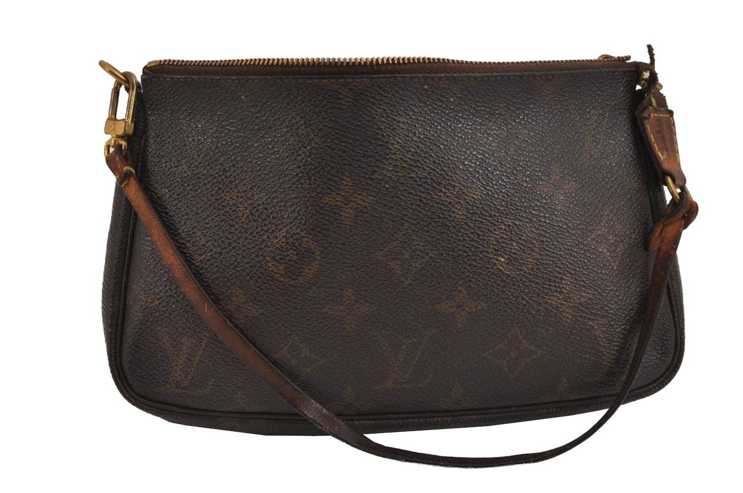 Authentic Louis Vuitton Monogram Pochette Accessoires Pouch M51980 Junk 4450J