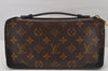 Auth Louis Vuitton Monogram Macassar Dairy Organizer Clutch Bag M60679 LV 4450K