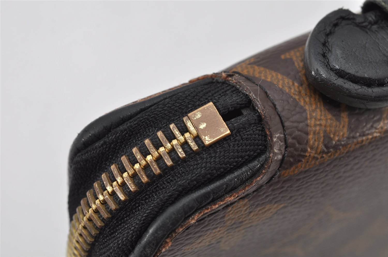 Auth Louis Vuitton Monogram Macassar Dairy Organizer Clutch Bag M60679 LV 4450K