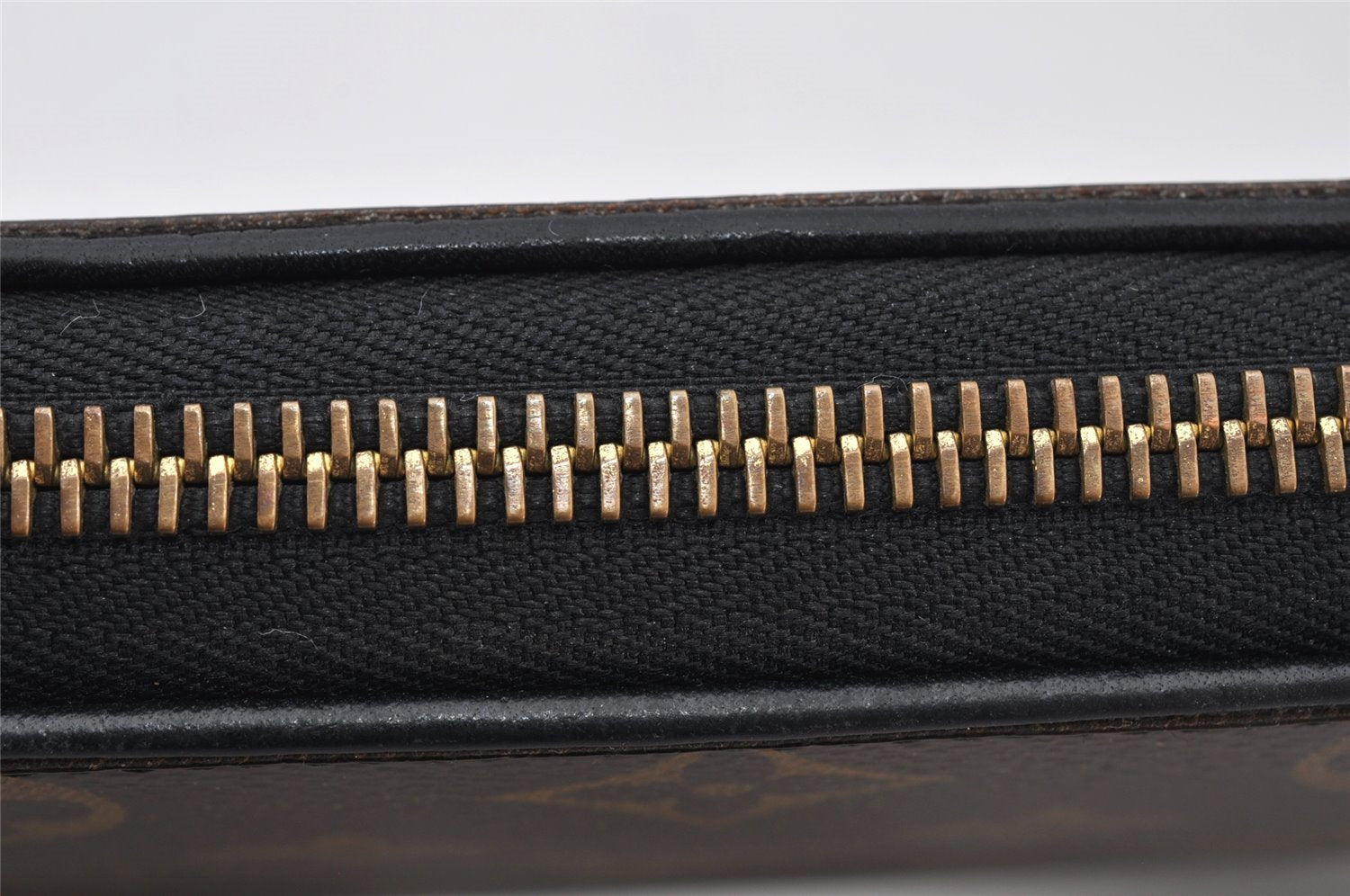 Auth Louis Vuitton Monogram Macassar Dairy Organizer Clutch Bag M60679 LV 4450K