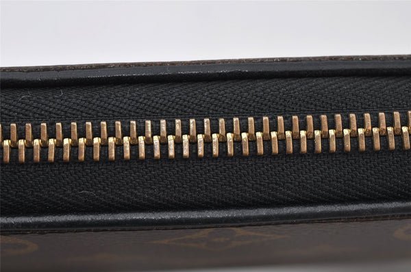 Auth Louis Vuitton Monogram Macassar Dairy Organizer Clutch Bag M60679 LV 4450K