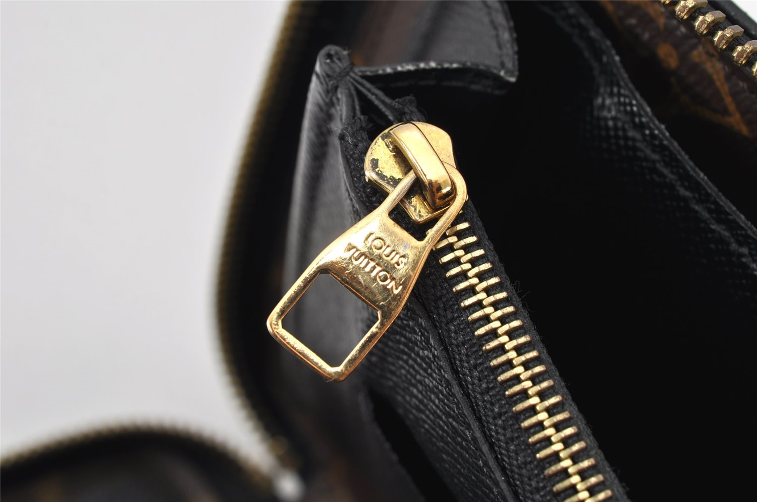 Auth Louis Vuitton Monogram Macassar Dairy Organizer Clutch Bag M60679 LV 4450K