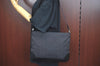 Authentic CELINE C Macadam Blason Shoulder Cross Bag Canvas Leather Black 4451G