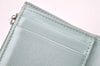 Authentic CHANEL Mademoiselle Caviar Skin Trifold Wallet Purse Light Blue 4452K