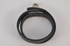 Authentic HERMES Bracelet Bangle Kelly Double Tours Leather Black Box 4454K