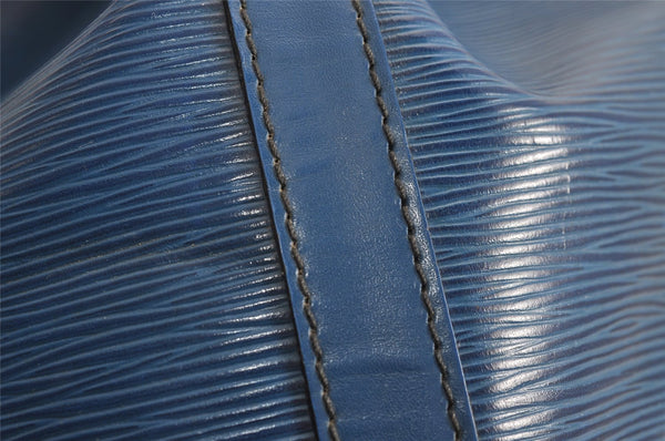 Authentic Louis Vuitton Epi Noe Shoulder Drawstring Bag Blue M44005 LV 4455J