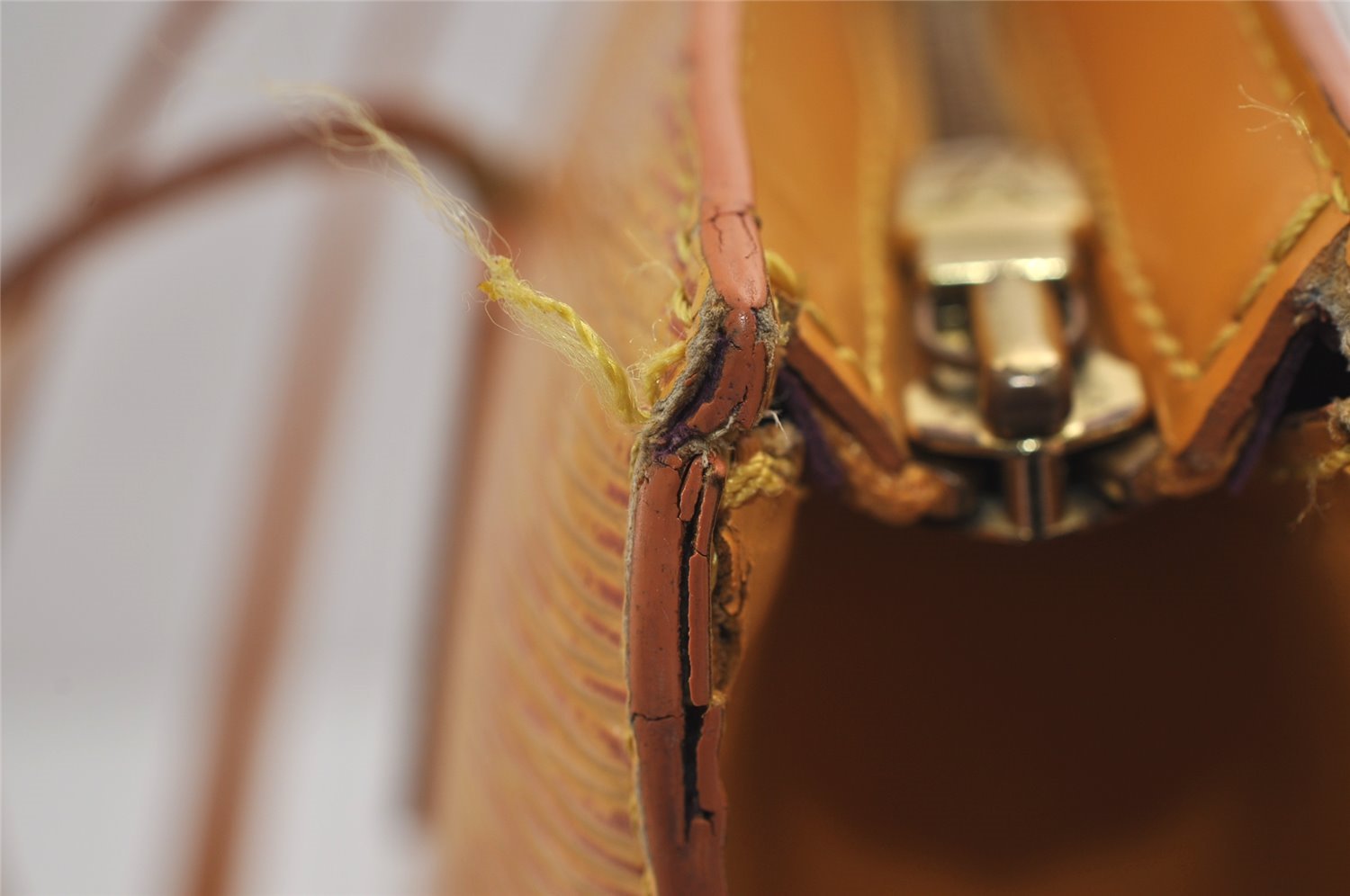 Auth Louis Vuitton Epi Saint Jacques Shopping Shoulder Bag M52269 Yellow 4456J