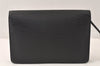 Auth Louis Vuitton Epi Pochette Sellier Dragonne Clutch Bag M52612 Black 4456K