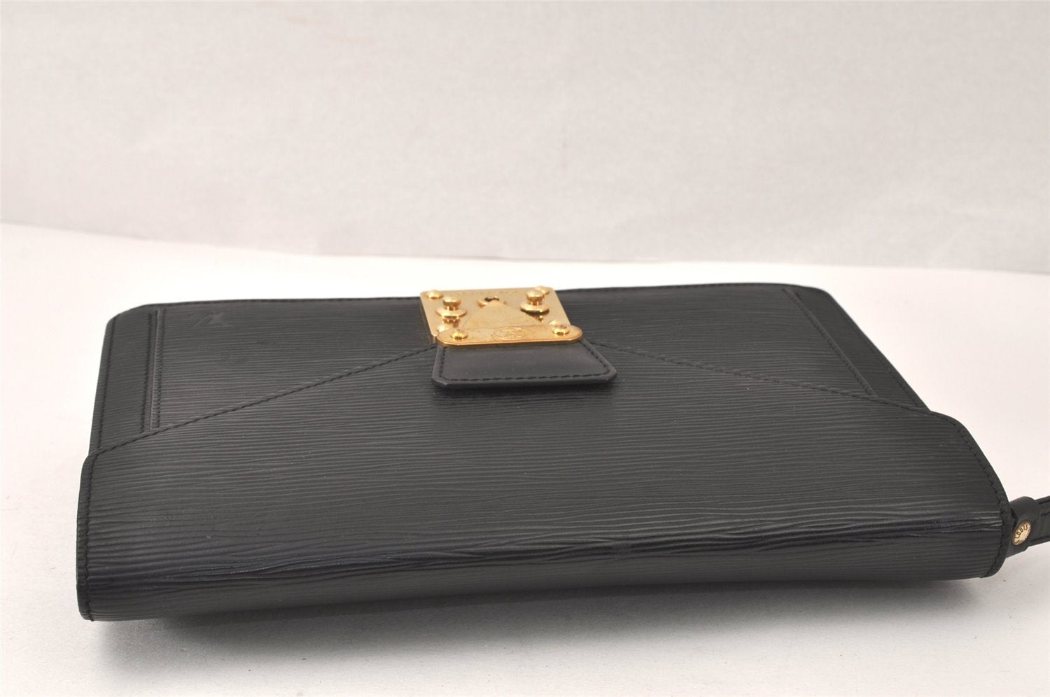 Auth Louis Vuitton Epi Pochette Sellier Dragonne Clutch Bag M52612 Black 4456K