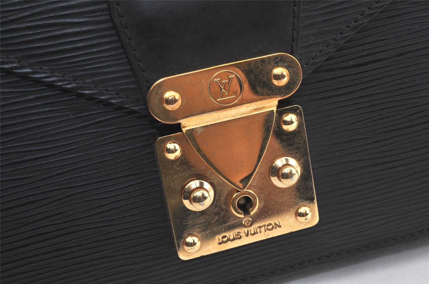 Auth Louis Vuitton Epi Pochette Sellier Dragonne Clutch Bag M52612 Black 4456K