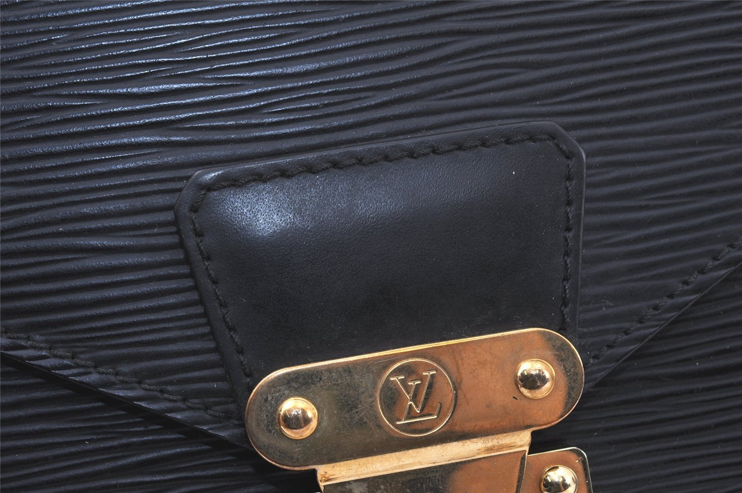 Auth Louis Vuitton Epi Pochette Sellier Dragonne Clutch Bag M52612 Black 4456K