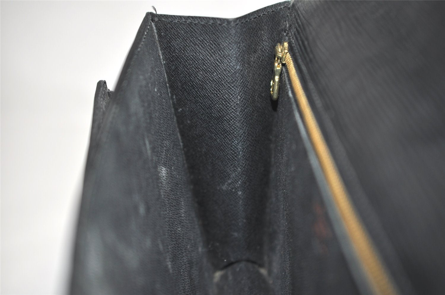 Auth Louis Vuitton Epi Pochette Sellier Dragonne Clutch Bag M52612 Black 4456K