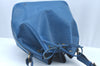 Authentic Louis Vuitton Epi Petit Noe Shoulder Drawstring Bag M44105 Blue 4457I