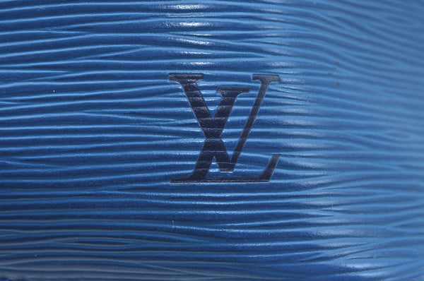 Authentic Louis Vuitton Epi Petit Noe Shoulder Drawstring Bag M44105 Blue 4457I