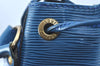Authentic Louis Vuitton Epi Petit Noe Shoulder Drawstring Bag M44105 Blue 4457I