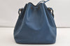 Authentic Louis Vuitton Epi Petit Noe Shoulder Drawstring Bag M44105 Blue 4457K