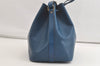 Authentic Louis Vuitton Epi Petit Noe Shoulder Drawstring Bag M44105 Blue 4457K