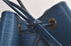 Authentic Louis Vuitton Epi Petit Noe Shoulder Drawstring Bag M44105 Blue 4457K