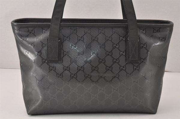 Authentic GUCCI GG Imprime Shoulder Tote Bag GG PVC Leather 211138 Gray 4458K