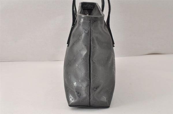 Authentic GUCCI GG Imprime Shoulder Tote Bag GG PVC Leather 211138 Gray 4458K
