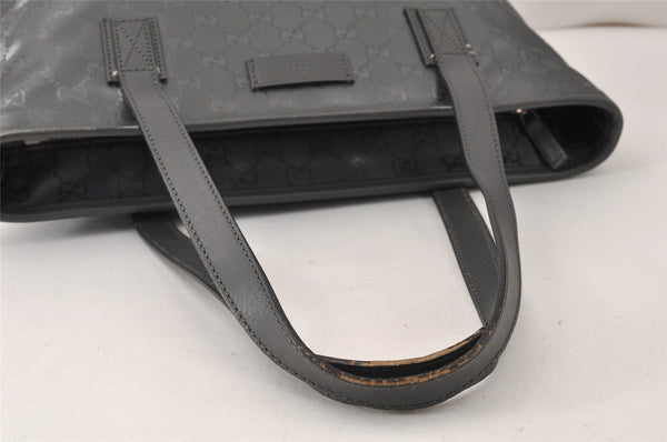 Authentic GUCCI GG Imprime Shoulder Tote Bag GG PVC Leather 211138 Gray 4458K