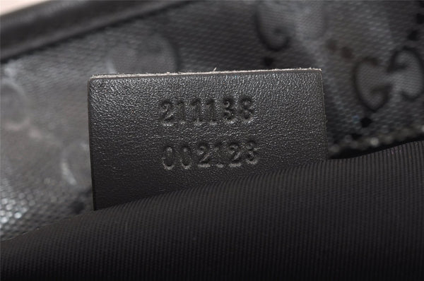 Authentic GUCCI GG Imprime Shoulder Tote Bag GG PVC Leather 211138 Gray 4458K