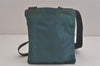 Authentic PRADA Nylon Tessuto Leather Shoulder Cross Body Bag Purse Blue 4459J