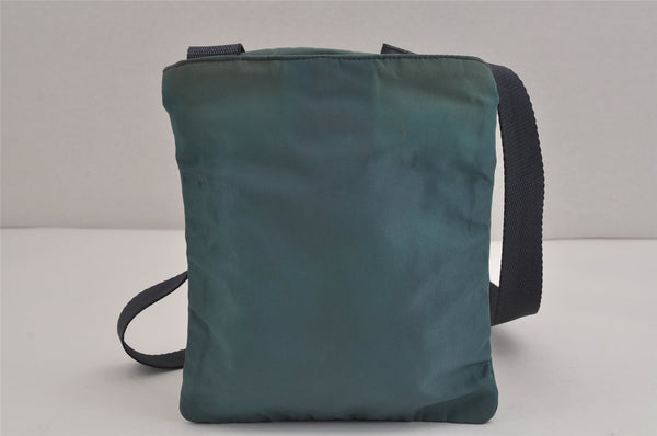 Authentic PRADA Nylon Tessuto Leather Shoulder Cross Body Bag Purse Blue 4459J