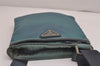Authentic PRADA Nylon Tessuto Leather Shoulder Cross Body Bag Purse Blue 4459J