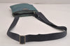 Authentic PRADA Nylon Tessuto Leather Shoulder Cross Body Bag Purse Blue 4459J