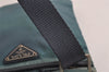 Authentic PRADA Nylon Tessuto Leather Shoulder Cross Body Bag Purse Blue 4459J