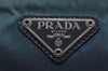 Authentic PRADA Nylon Tessuto Leather Shoulder Cross Body Bag Purse Blue 4459J