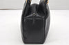 Authentic GUCCI Vintage Bamboo Hand Bag Purse Leather Black 4459K