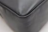 Authentic GUCCI Vintage Bamboo Hand Bag Purse Leather Black 4459K