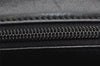 Authentic GUCCI Vintage Bamboo Hand Bag Purse Leather Black 4459K