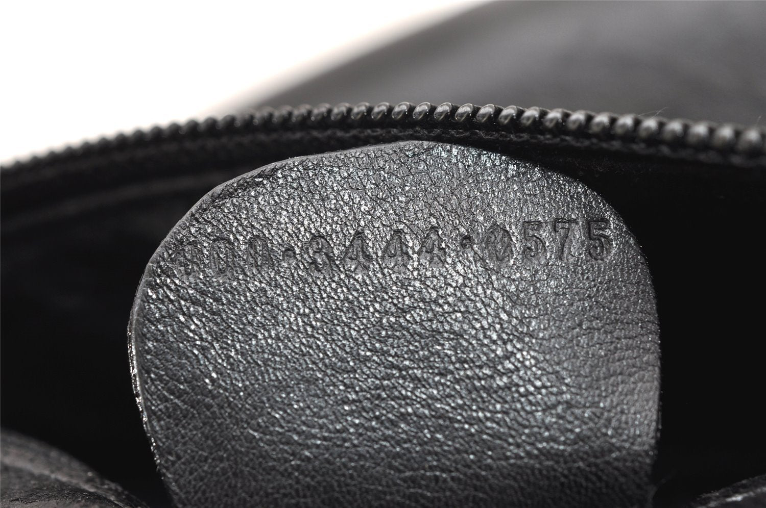 Authentic GUCCI Vintage Bamboo Hand Bag Purse Leather Black 4459K