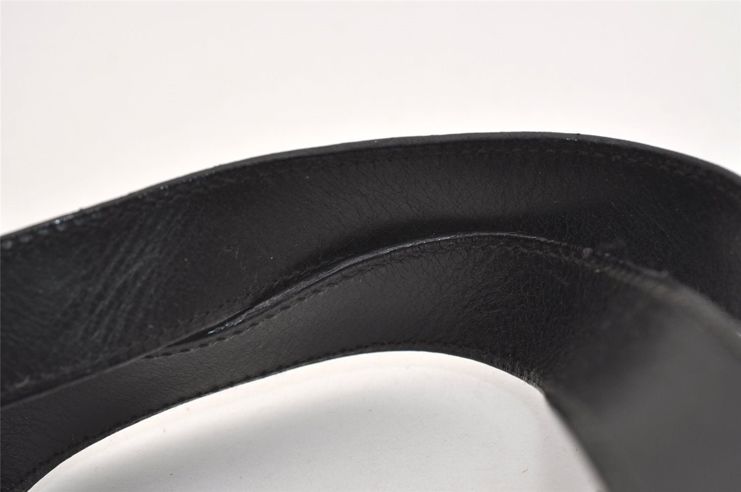 Authentic GUCCI Vintage Shoulder Tote Bag Purse Nylon Leather Black 4460J