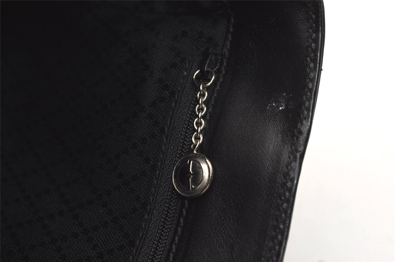 Authentic GUCCI Vintage Shoulder Tote Bag Purse Nylon Leather Black 4460J