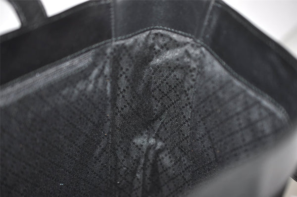 Authentic GUCCI Vintage Shoulder Tote Bag Purse Nylon Leather Black 4460J