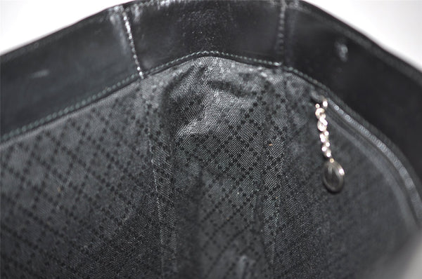 Authentic GUCCI Vintage Shoulder Tote Bag Purse Nylon Leather Black 4460J
