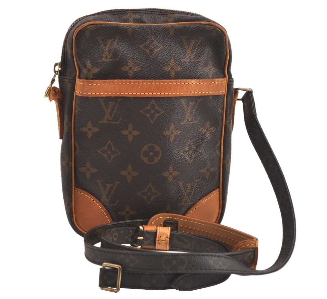 Authentic Louis Vuitton Monogram Danube Shoulder Cross Bag M45266 Junk 4460K